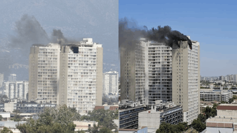 Incendio afectó edificio en el centro de Santiago: Recinto tuvo que ser evacuado por rápido avance de las llamas