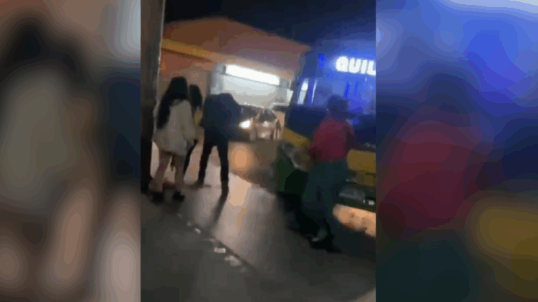 Captan violenta agresión en Limache: Chofer golpeó a sujeto con un martillo en la cabeza