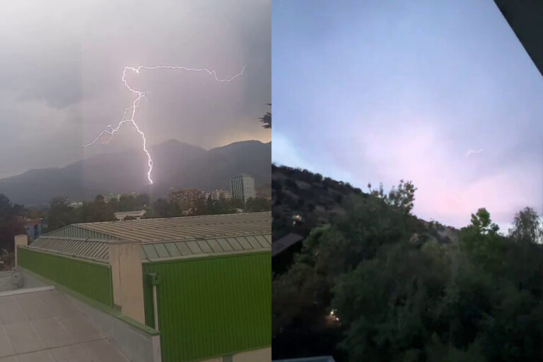 Santiaguinos sorprendidos por lluvias y tormentas eléctricas en algunos sectores de la RM