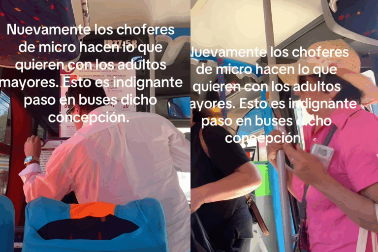 Denuncian violenta actitud de chofer de micro en Concepción contra adulta mayor: Arrancó cartel de tarifas