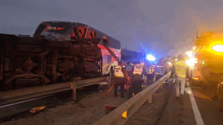 Grave accidente en Ruta 5 Norte tras choque de buses en Coquimbo: Hay al menos seis fallecidos y varios heridos