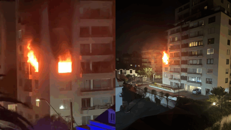 Incendio al interior de departamento en Providencia despertó a vecinos durante la madrugada