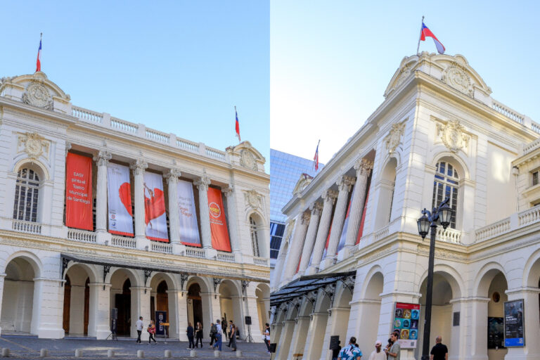 La nueva cara del Teatro Municipal de Santiago: Edificio luce nueva fachada luego de volver a ser pintado