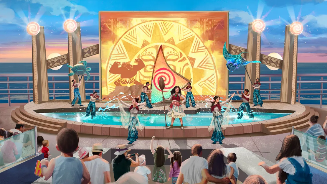 Disney Adventure contará con una variedad de espectáculos teatrales de última generación. Líneas de cruceros de Disney