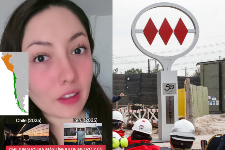 “Chile está avanzado 50 años”: Tiktoker peruana elogia expansión del metro chileno y critica el transporte en Lima