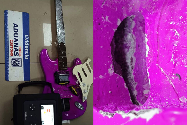 Evitan salida de guitarra eléctrica llena de cocaína en encomienda con destino a Australia