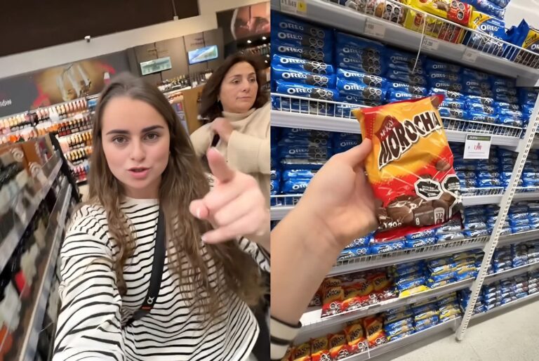 Española vuelve a Chile luego de 10 años y se sorprende en un supermercado: 