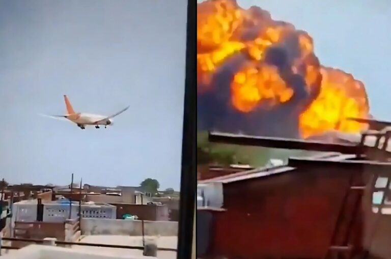 India: Los impactantes videos del avión que se estrelló en Ahmedabad con más de 240 personas a bordo