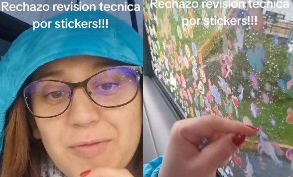Su hija de cinco años pegó stickers y le rechazaron la revisión técnica por 