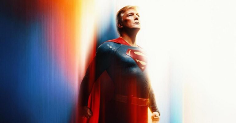 “Símbolo de la esperanza”: Casa Blanca comparte foto de Trump como Superman hecha con IA