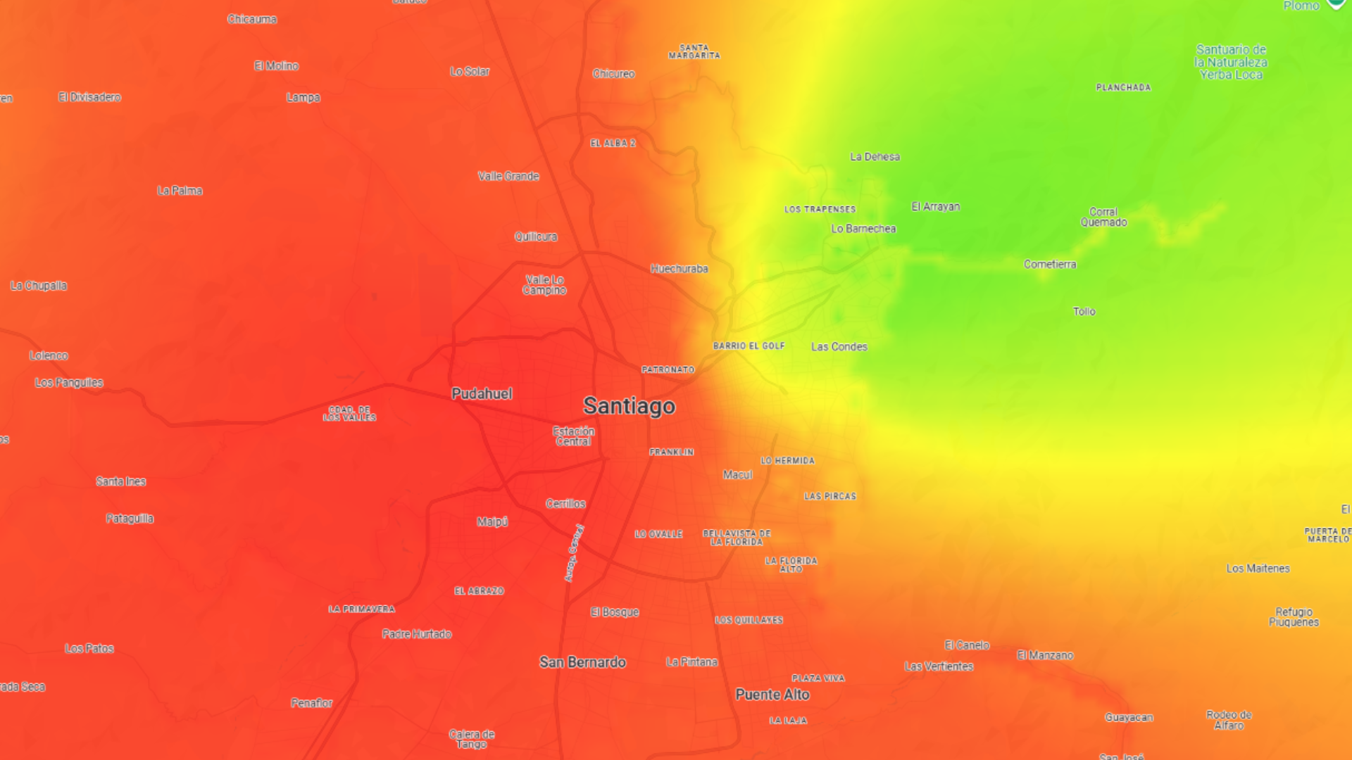 Mapa de contaminación en Santiago: Estas son las comunas con peor calidad de aire este viernes 11 de julio