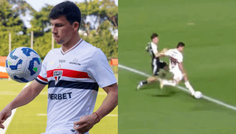 Debut express en el clásico: Gonzalo Tapia tuvo clara ocasión de gol en su estreno con São Paulo