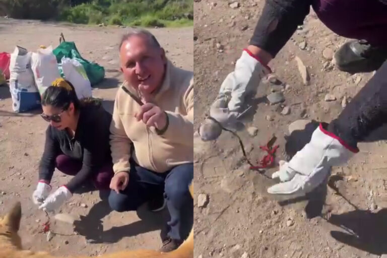 Alcalde de Vicuña encuentra muñeco “vudú” durante limpieza del río Elqui: “Te salvamos Luis”