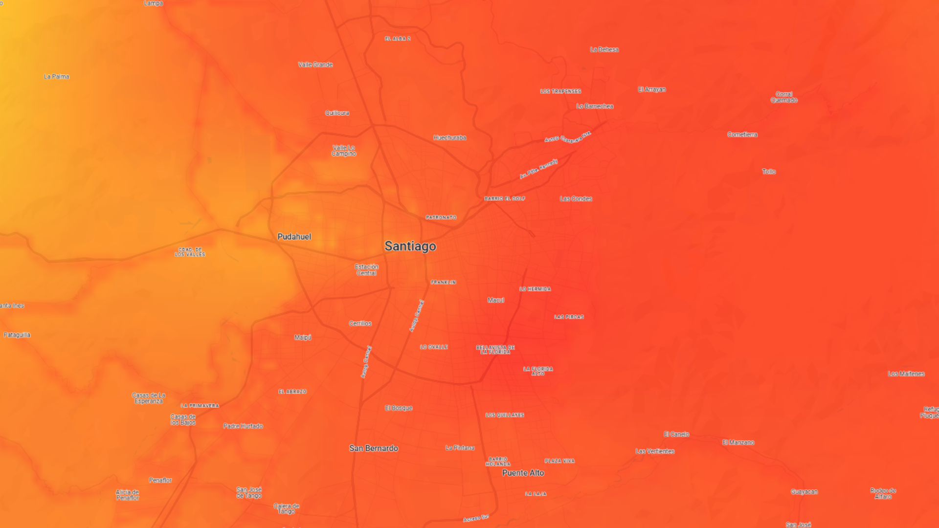 MAPA CALIDAD DEL AIRE LUNES 14 DE JULIO DE 2025