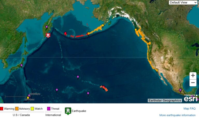 Reportan inundaciones en sectores de Hawai tras terremoto y posterior tsunami de Rusia
