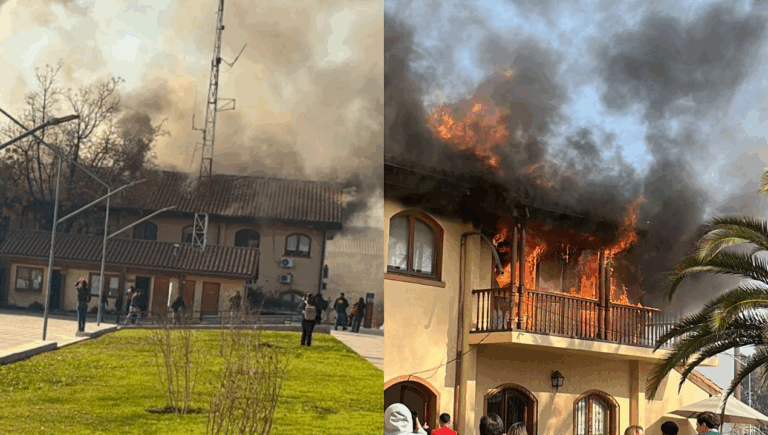 Incendio afecta a casona de la Municipalidad de Peñalolén: Bomberos trabaja en el lugar