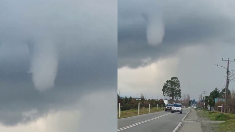Reportan nube de embudo en Puerto Montt: ¿Qué es este fenómeno y por qué podría derivar en un tornado?