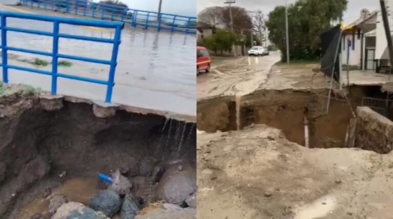Región de Coquimbo: Impactantes socavones aparecen en Guanaqueros y Tongoy tras sistema frontal