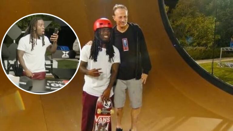 Tony Hawk sorprende a los 57 años con acrobacia en vivo durante stream de Kai Cenat