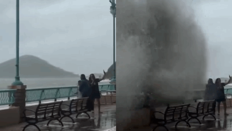 Hong Kong: Arrestan a dos mujeres por selfie con un niño durante el paso del supertifón Ragasa