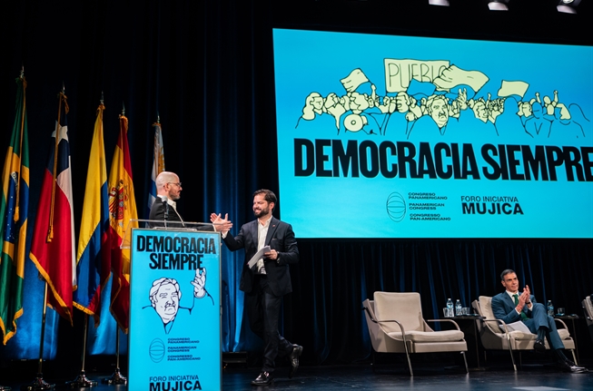 Presidente Boric se reencontró con Giorgio Jackson en homenaje a Pepe Mujica en EE.UU./Presidencia