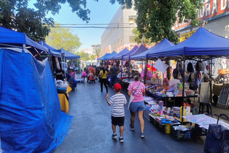 El regreso de los toldos azules en Santiago: Arrendarían puestos ilegales por $2 millones