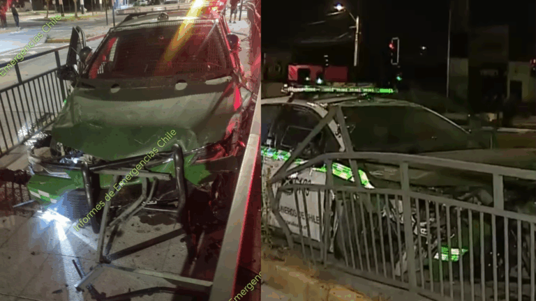 Dos carabineros resultan heridos tras chocar patrulla durante persecución en Peñalolén