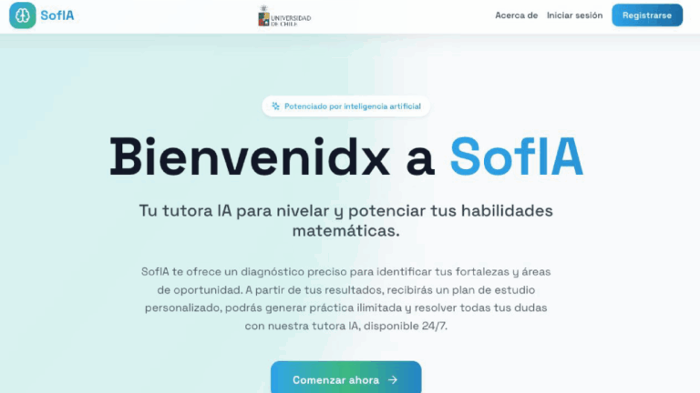 Universidad de Chile presenta SofIA, una tutoría inteligente para fortalecer el razonamiento matemático