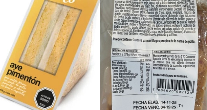 Ministerio de Salud emite alerta alimentaria por listeria en sándwich ave pimentón