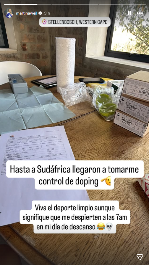 Captura de pantalla del Instagram de Martina Weil