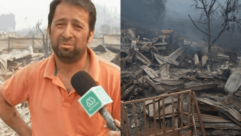 Damnificado por incendios en el Biobío usó despacho televisivo para informar que no podría asistir a su trabajo: 