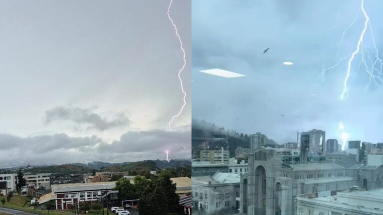 Reportan truenos y relámpagos en la Región del Biobío
