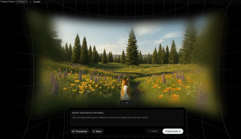 Project Genie: Google lanza nueva IA capaz de crear mundos interactivos