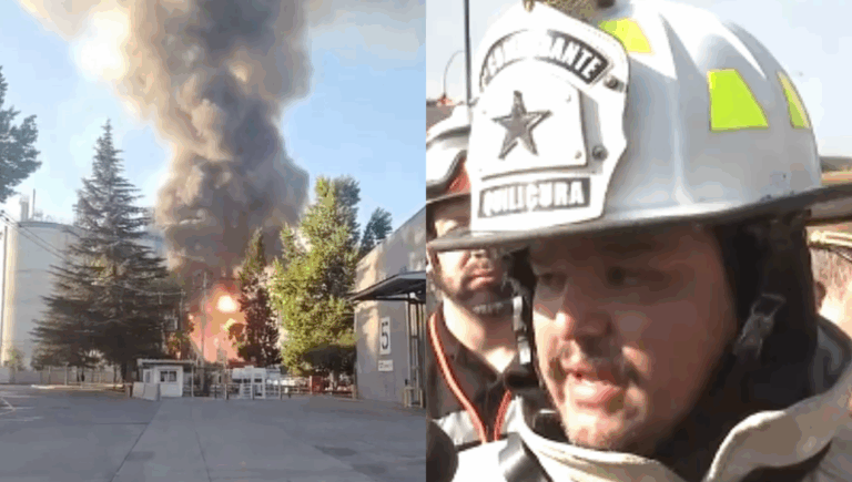 Bomberos advierte riesgo de nueva explosión por camión con gas tras incendio en Renca: Mantienen perímetro de seguridad