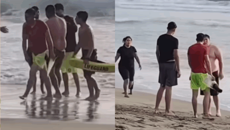 Increpan a salvavidas tras rescate de niño en Cartagena: Testigo asegura que estaba ocupado “pololeando”