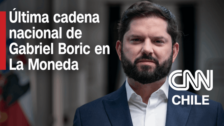 Gabriel Boric sostiene su última cadena nacional como Presidente de La República