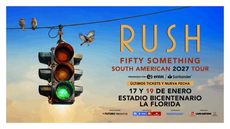 Rush agrega segundo show en Chile para enero de 2027 tras agotar la primera fecha