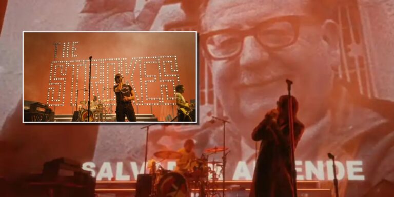 “Derrocado por la CIA en 1973”: The Strokes sorprendió al proyectar imagen de Salvador Allende durante show en Coachella