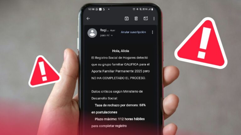 Gobierno alerta por estafa: Falso SMS pide completar datos del Registro Social de Hogares