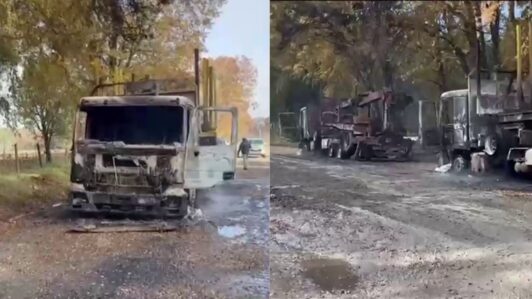 Registran ataque incendiario contra camiones en Victoria: Sujetos intimidaron a víctimas con armas de fuego