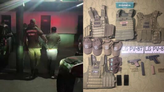 Detienen a dos sujetos tras evadir fiscalización en Estación Central: Mantenían ropa similar a la usada por Carabineros