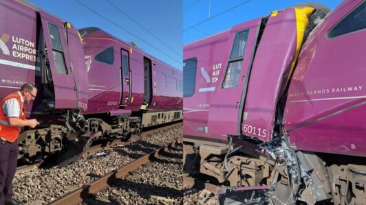 Colisión de dos trenes en Inglaterra deja a un muerto y 89 heridos en Bedford: 11 de ellos están en estado muy grave