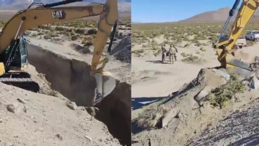 Frontera norte: MOP desarmó puente irregular construido sobre zanja en Colchane