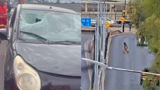 Detienen a sujeto que lanzaba piedras a vehículos en autopista Vespucio Norte: Registra más de 80 aprehensiones