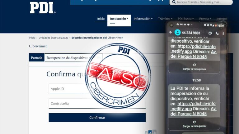 PDI alerta por sitio web fraudulento: Estafadores envían mensaje para recuperar iPhone robado