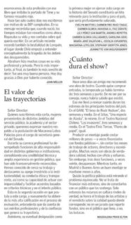 Carta "El valor de las trayectorias" publicada en El Mercurio.