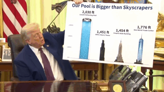 Trump presume el tamaño de la piscina más grande de Estados Unidos, pero Chile tiene una aún más larga