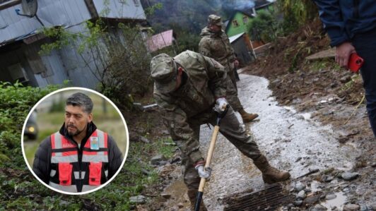 Alcalde de Corral tras lluvias históricas: Hay una veintena de familias afectadas y un cerro arrasó con una casa