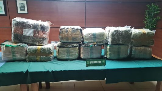 Conductor no respetó luz roja en La Granja y le encontraron más de 63 kilos de marihuana en su furgón: Fue detenido