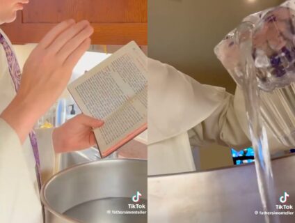 ¿Cómo se crea el agua bendita? Capellán muestar el paso a paso y se vuelve viral